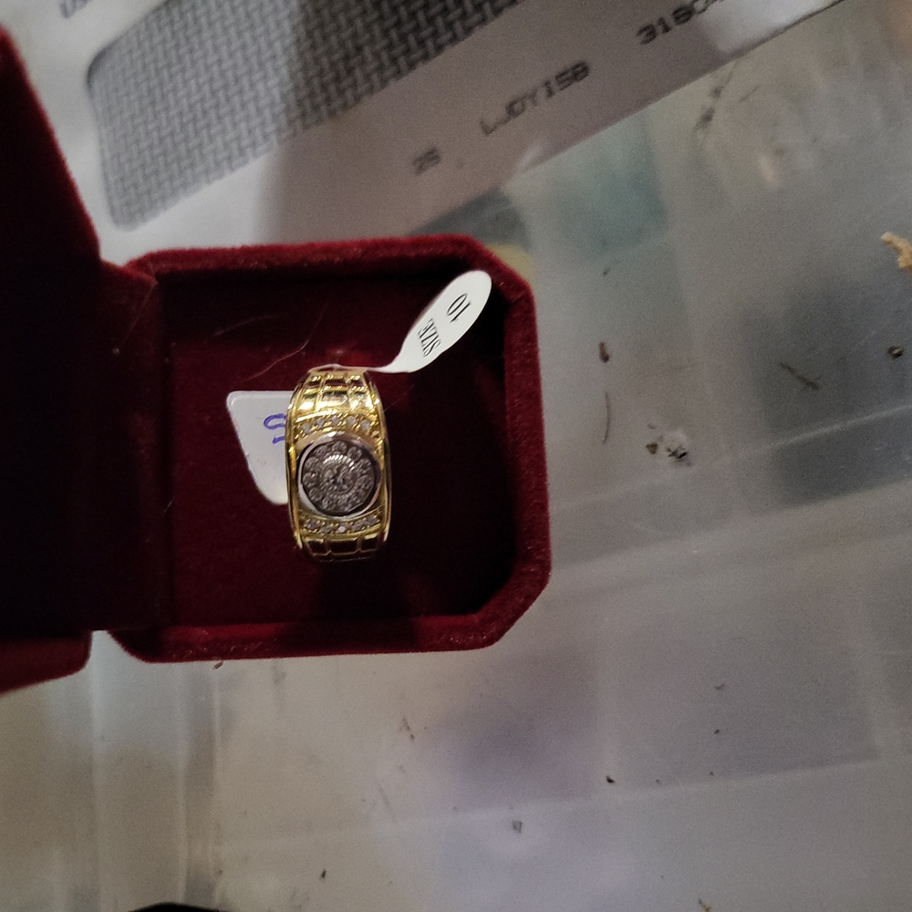 Men's gold vermeil dress ring